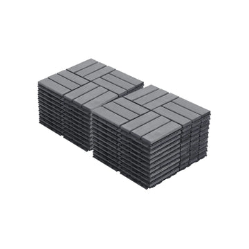 20-Pack Deck Tiles – Light Gray Acacia, 12x12