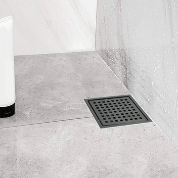 6-Inch Square Shower Drain – Stainless Steel