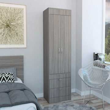 Tarento Light Gray Armoire with Drawers
