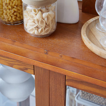 Cherry Lighted Glass Curio Cabinet