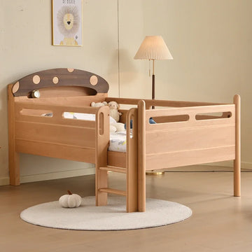 Pink Twin Bed with Safety Handrail for Kids