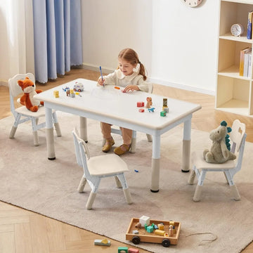 Height-Adjustable Toddler Table & Chair Set