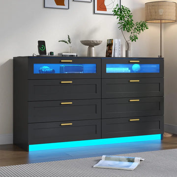 8 Drawer Dresser with Charging for Closet