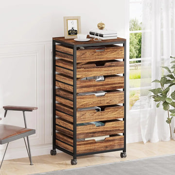 7 Drawer Cabinet with Wheels for Office