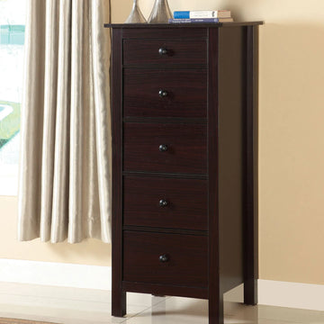 Espresso Transitional 5-Drawer Chest