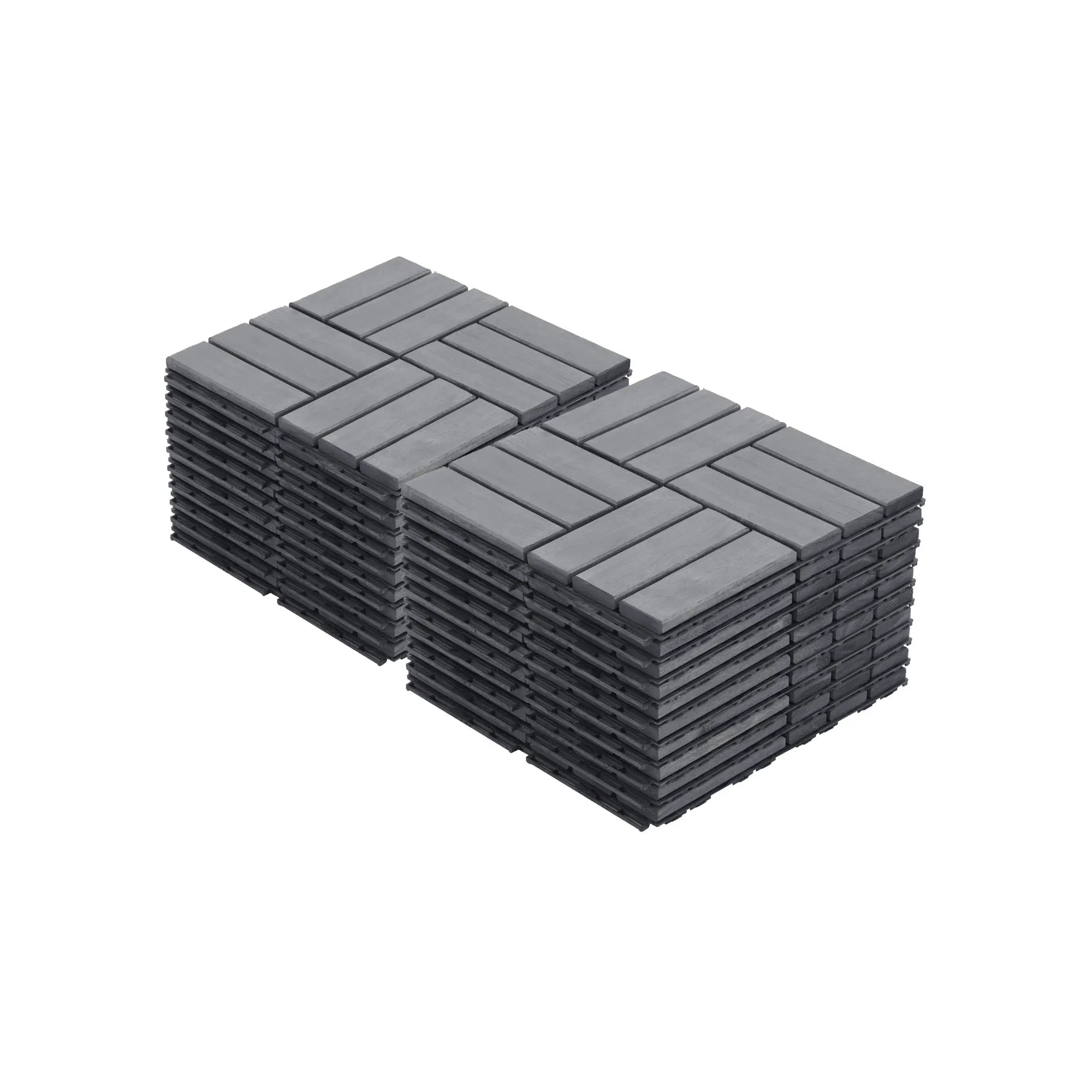 20-Pack Deck Tiles – Light Gray Acacia, 12x12