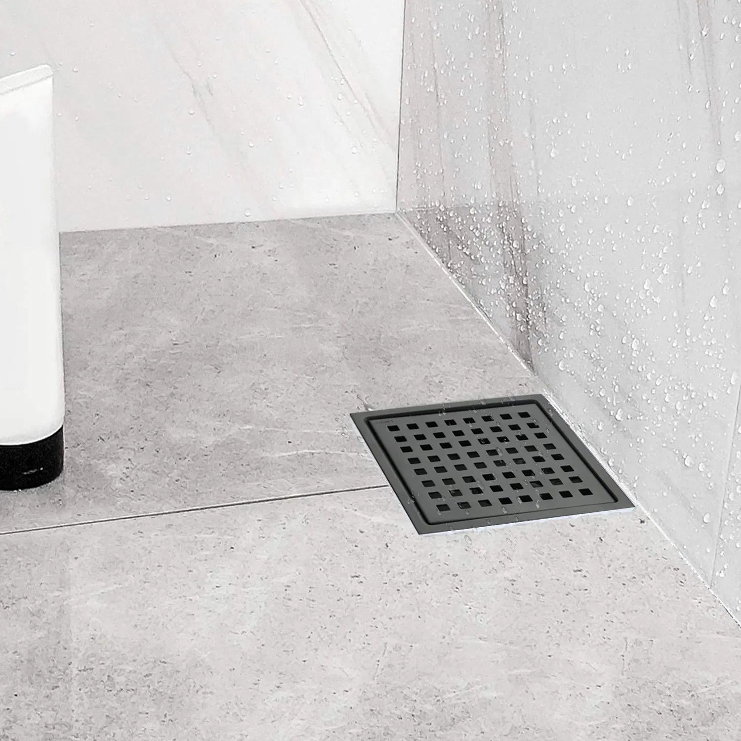 6-Inch Square Shower Drain – Stainless Steel