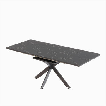 Extendable Grey Dining Table – 62.4"–78.15", Modern