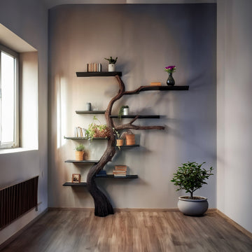 Artisan Tree Branch Bookcase in Solid Wood