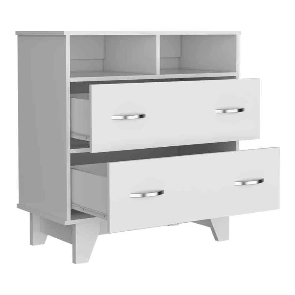 White Arabi Double Drawer Dresser