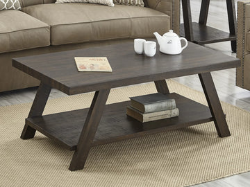 Espresso Athens Coffee Table with Shelf