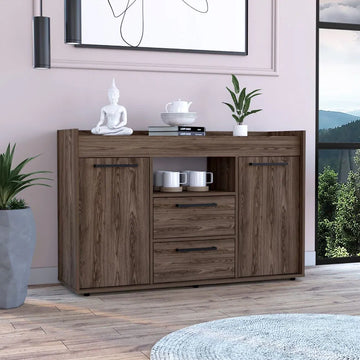 Chapella Dark Walnut 2-Drawer Sideboard