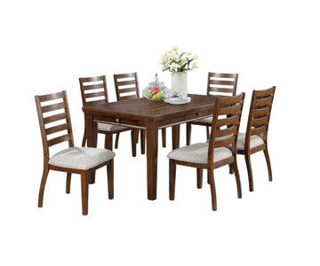 Cherry Brown Rectangular Dining Table