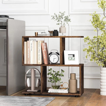 2-Tier Wooden Bookcases for Fall Decor