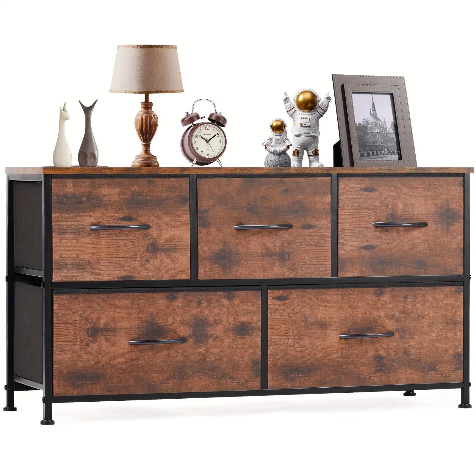5-Drawer Fabric Dresser – Bedroom Storage