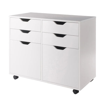 White Halifax 2-Door Cabinet with Drawers