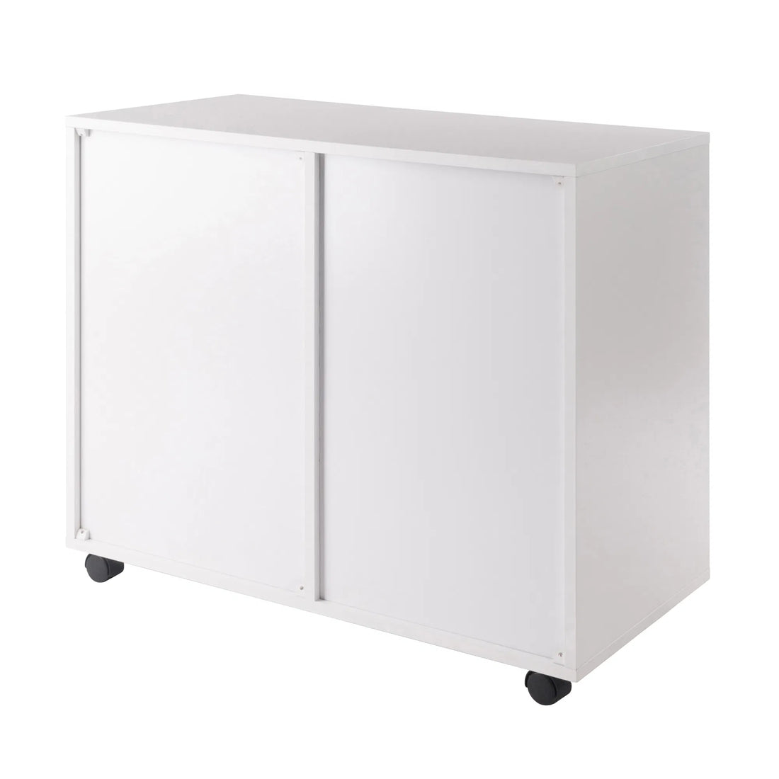 White Halifax Wide Storage Cabinet with 2 Drawers