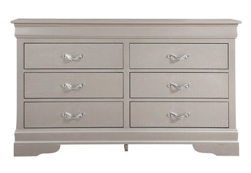 Silver Champagne Lorana 6-Drawer Dresser