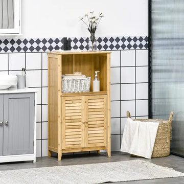 Natural Bathroom Floor Cabinet