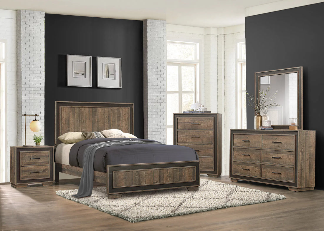 Dark Ebony Rustic 6-Drawer Dresser