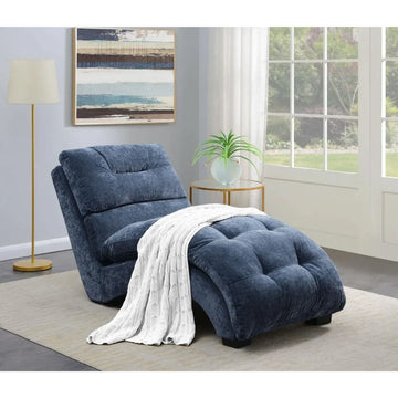 Chaise Lounge with Sinuous Springs - Fiber-Filled Cushions and Tightly Stitched Upholstery