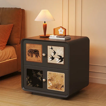 Small Cute Nightstand, Vintage Drawer, Nordic Wood Build