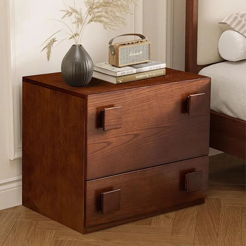 Nordic Style Designer Nightstand, Antique Plastic-Wood Mix