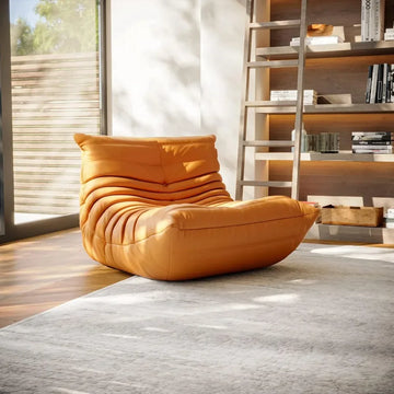 Mid-Century Floor Sofa - Soft Lounge Chair for Living Room, Office, or Bedroom