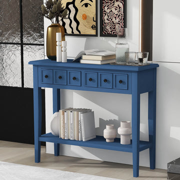 Navy TREXM Rustic Console Table