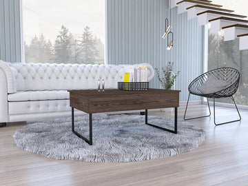 Dark Walnut Lift-Top Coffee Table