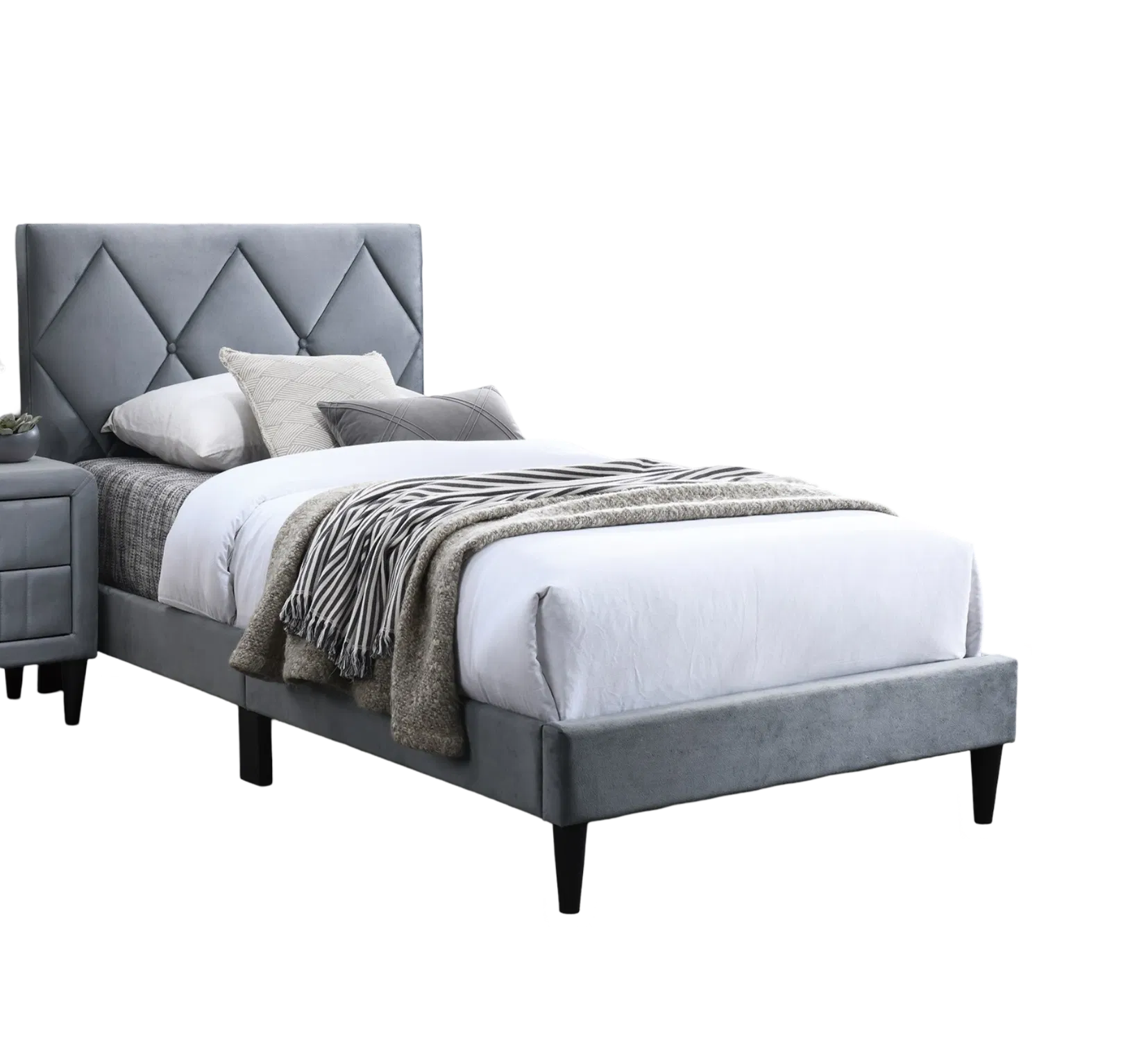Grey Twin Adjustable Bed Frame