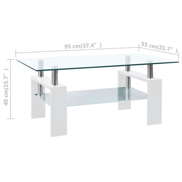 White & Glass Coffee Table