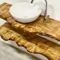 Natural Bathroom Floating Wood Shelf SINLBRV008