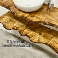 Natural Bathroom Floating Wood Shelf SINLBRV008