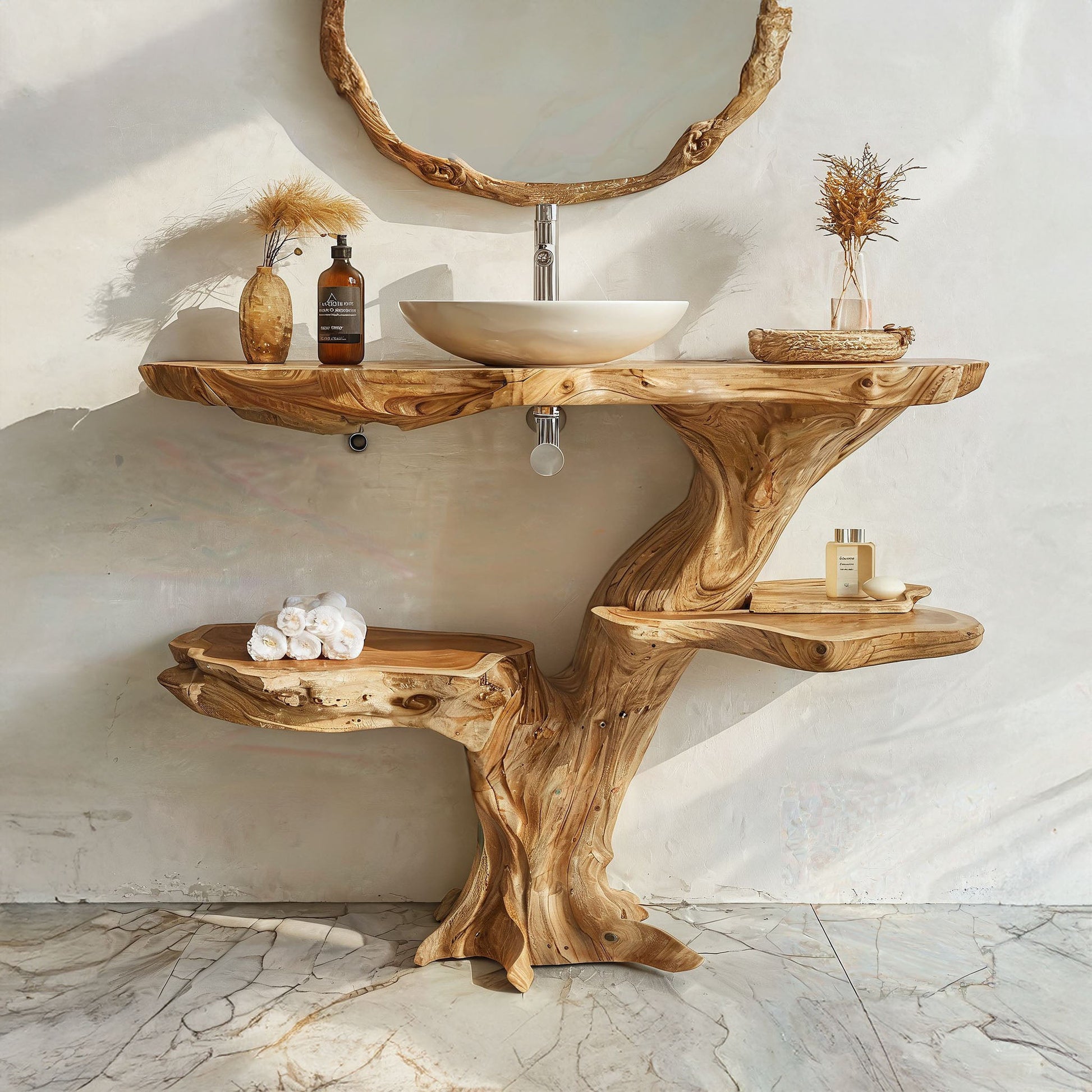 Handcrafted Floating Vanity Vessel Sink SILDT025