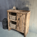 Rustic Wood Bathroom Vanity With Sink SINLBRV011