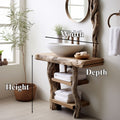 Handcrafted Wooden Vanity Bathroom Sink SILDT021