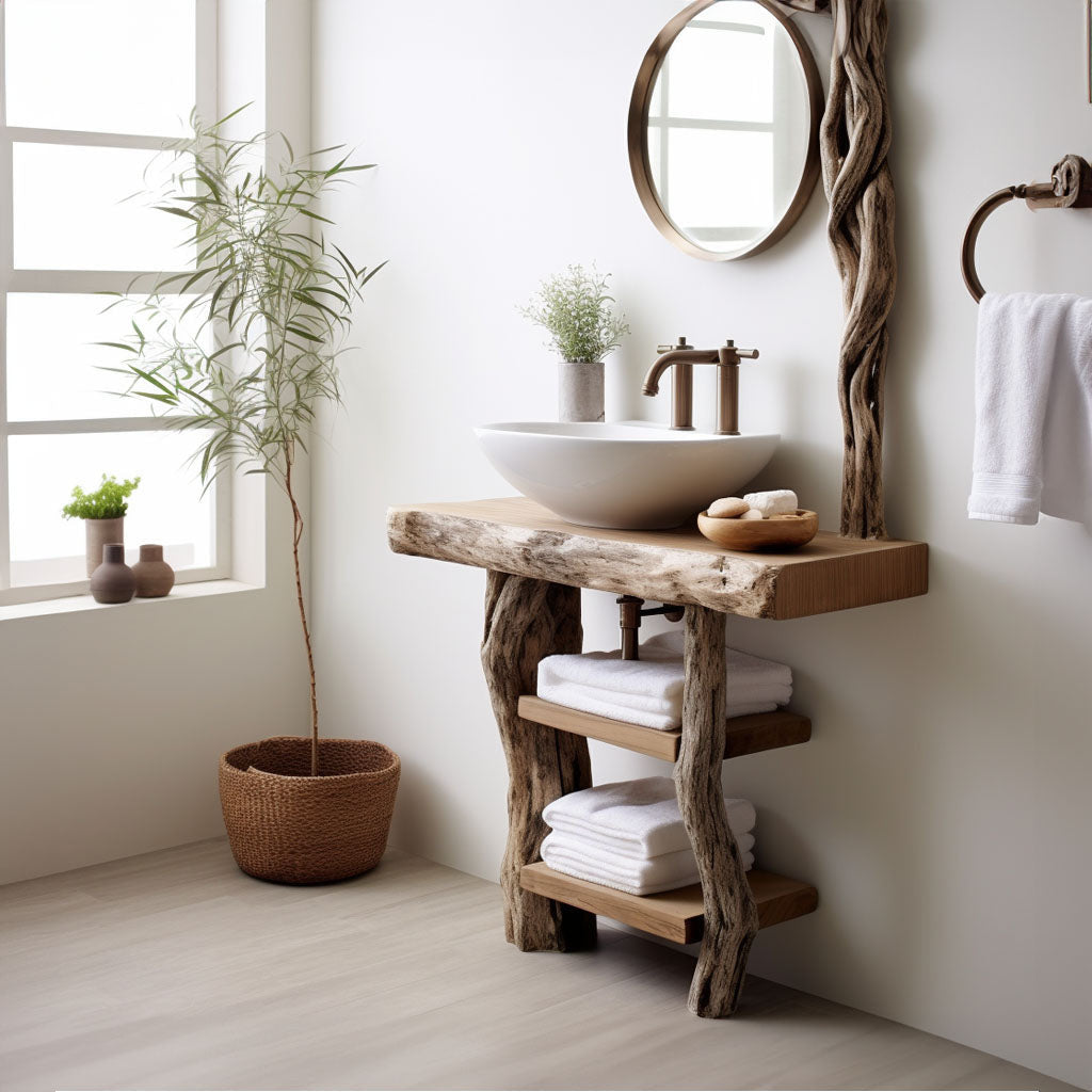 Handcrafted Wooden Vanity Bathroom Sink SILDT021