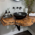 Rustic Floating Vanity Desk Shelf SINLBRV021