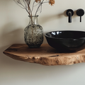 Handcrafted Live Edge Bathroom Vanity Shelf Rustic SINLBRV024