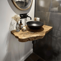 Live Edge Bathroom Vanity Shelfwall SINLBRV022