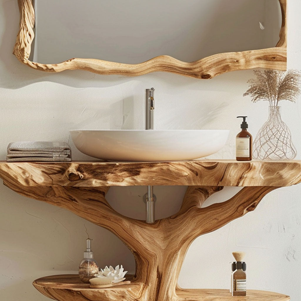 Handcrafted Wood Vanity Bathroom Sink SILDT007