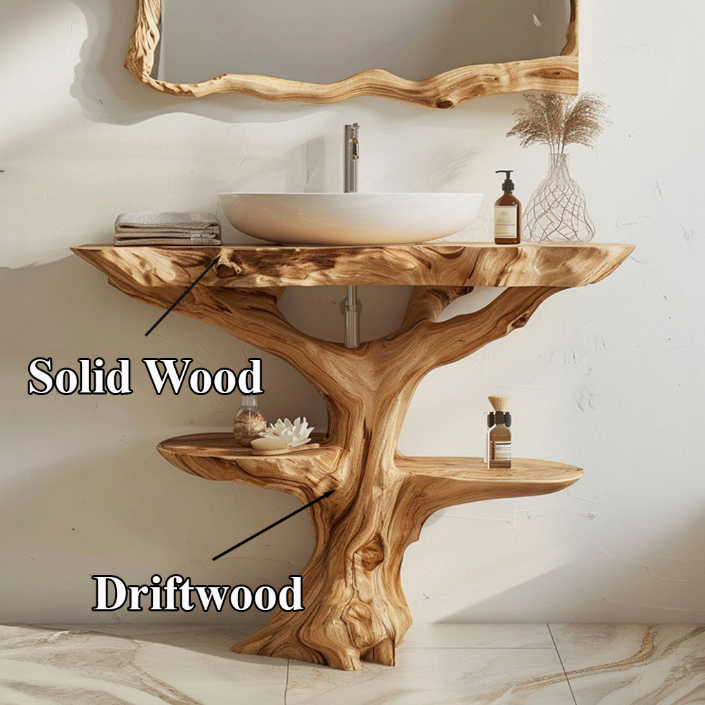 Handcrafted Wood Vanity Bathroom Sink SILDT007