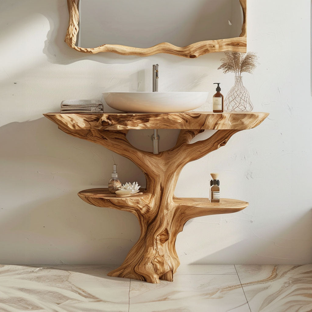 Handcrafted Wood Vanity Bathroom Sink SILDT007