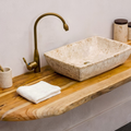 Natural Bathroom Floating Vanity Shelf SINLBRV003