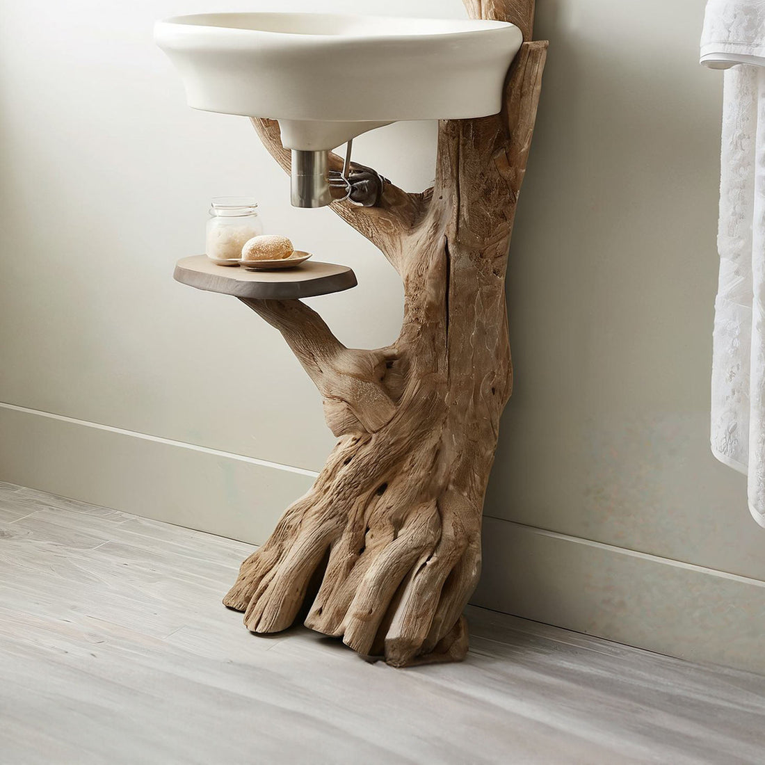 Live Edge Wood Bathroom Vanity SILDT023