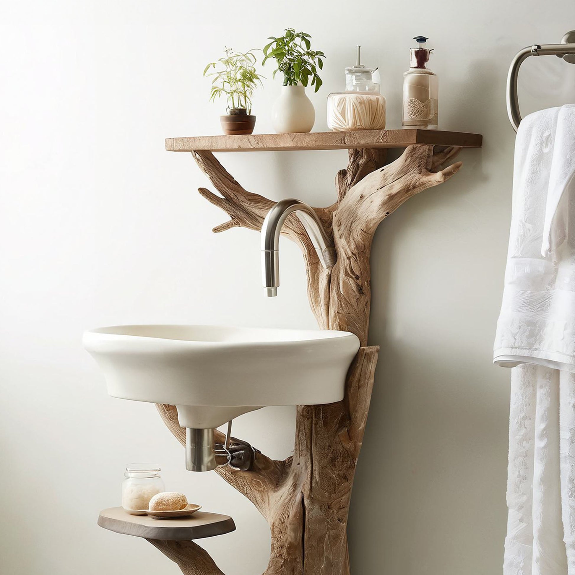 Live Edge Wood Bathroom Vanity SILDT023