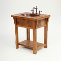 Rustic Solid Wood Bathroom Vanity SINLBRV018