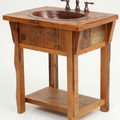 Rustic Solid Wood Bathroom Vanity SINLBRV018