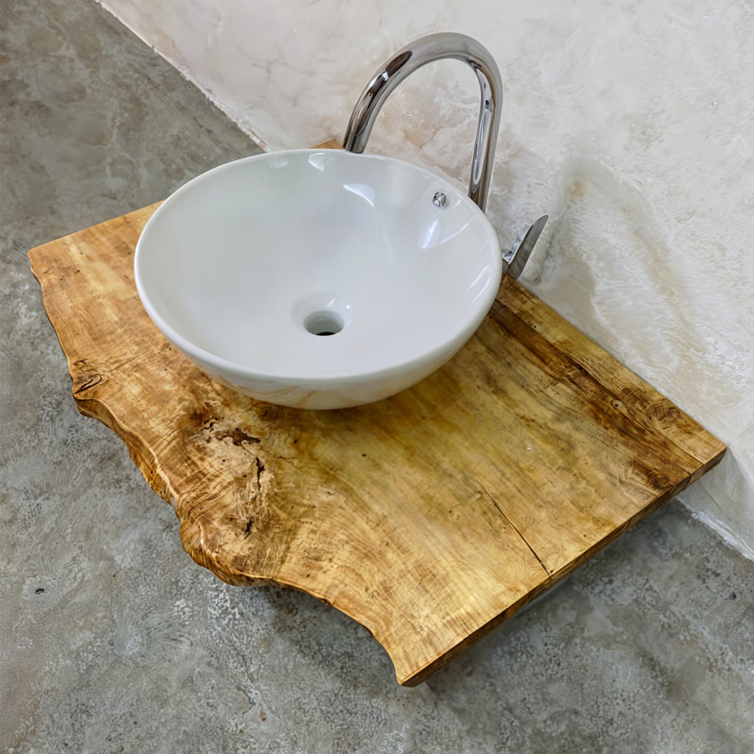 Live Edge Natural Bathroom Sink Vanity SINLBRV009